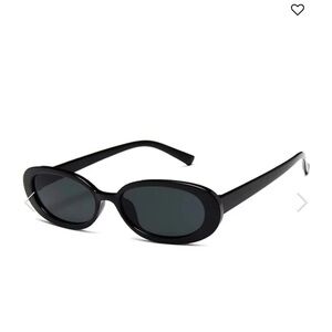Black Oval Sunglasses